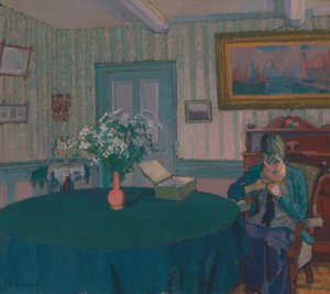 Sylvia aan het stoppen door Harold Gilman